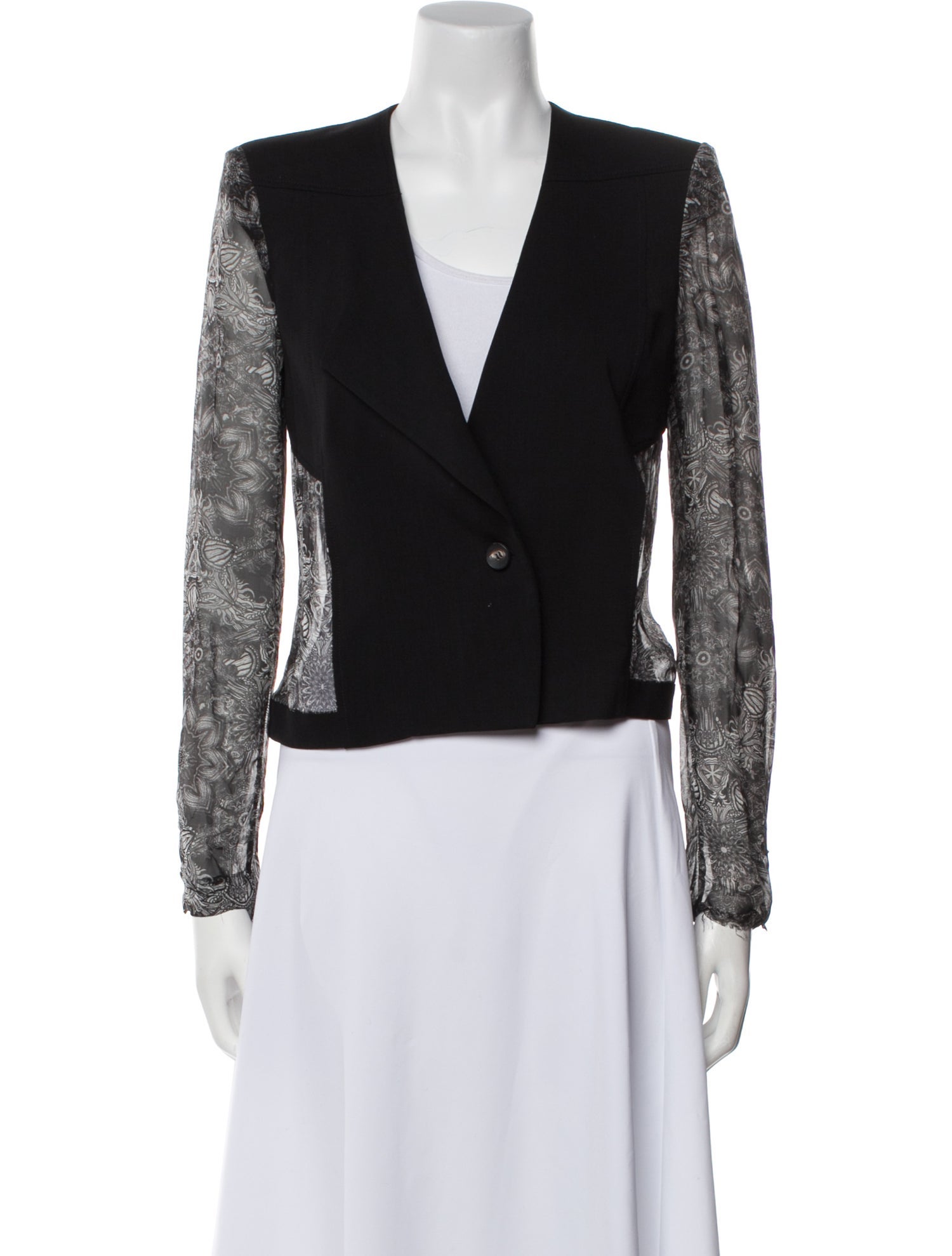 Helmut Lang Virgin Wool Printed Evening Jacket