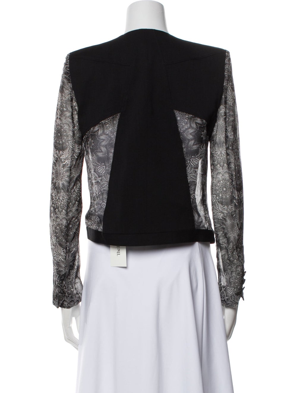Helmut Lang Virgin Wool Evening Jacket Black Prin… - image 3