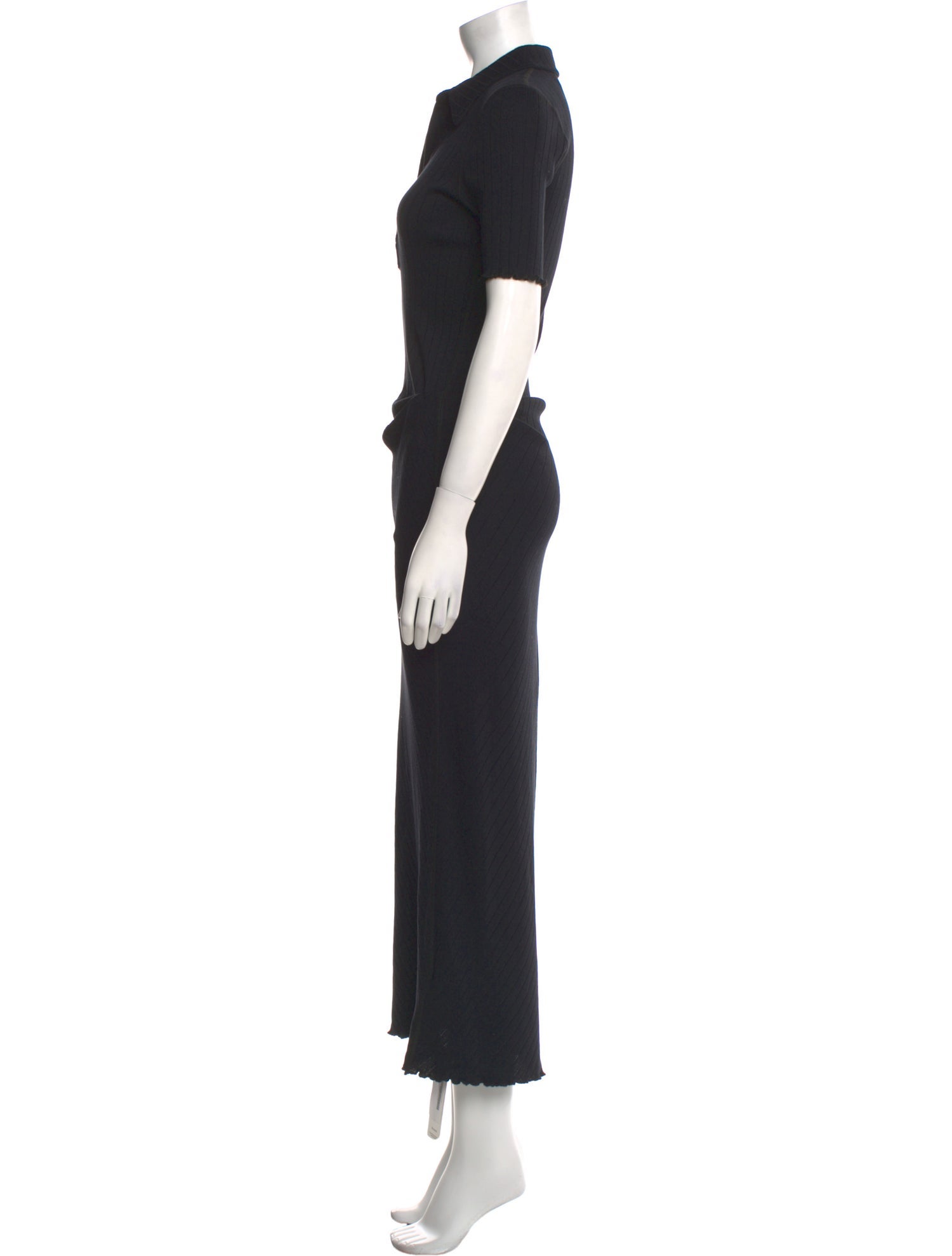 Helmut Lang V-Neck Long Dress