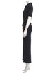 Helmut Lang V-Neck Long Dress