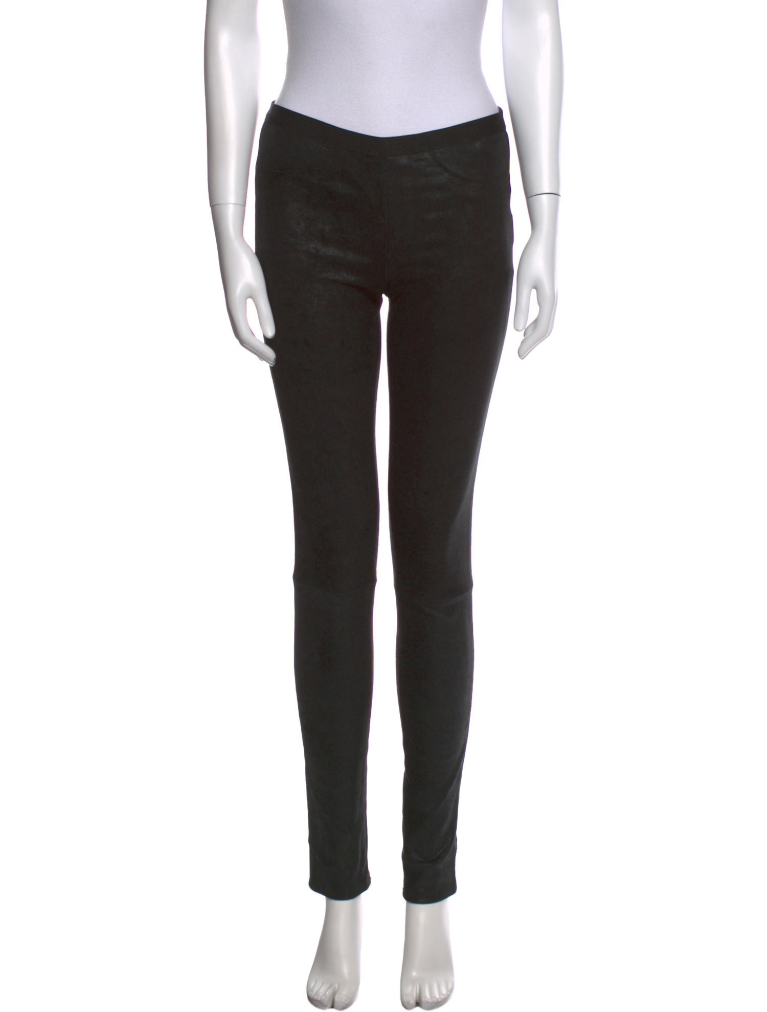 Helmut Lang Lamb Leather Skinny Leg Pants