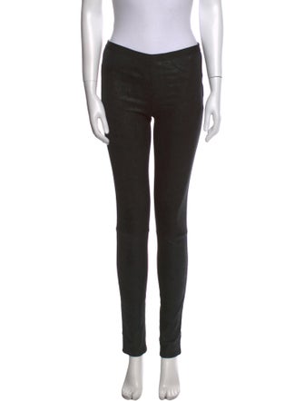 Helmut Lang Lamb Leather Skinny Leg Pants