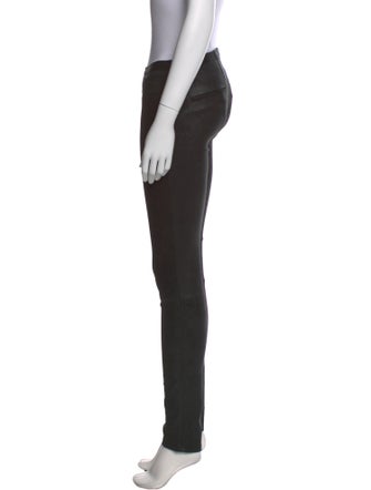 Helmut Lang Lamb Leather Skinny Leg Pants