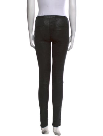 Helmut Lang Lamb Leather Skinny Leg Pants