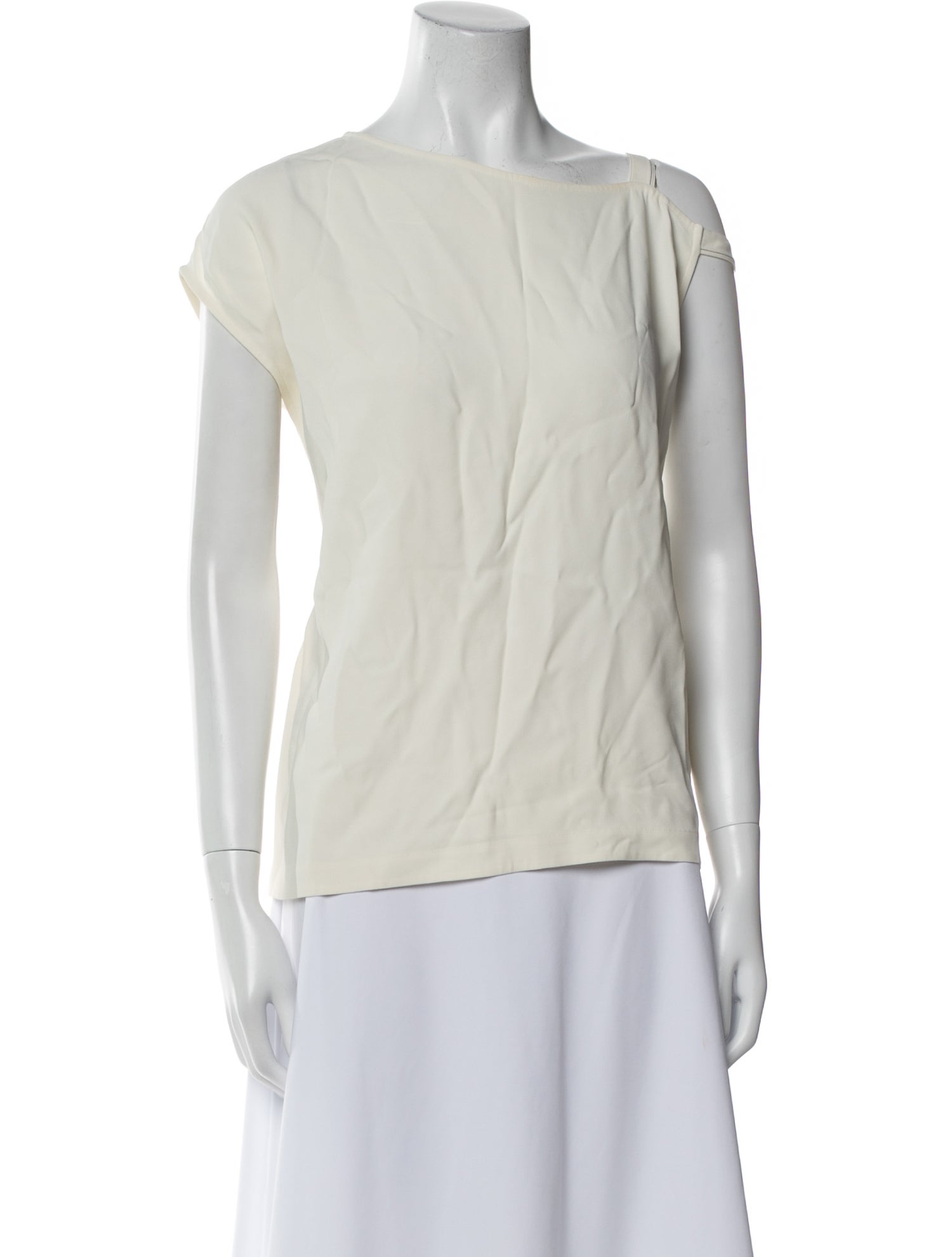 Helmut Lang Bateau Neckline Sleeveless Top