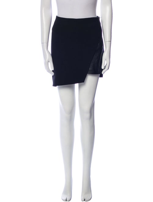 Helmut Lang Leather Trim Embellishment Mini Skirt