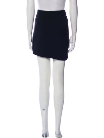 Helmut Lang Leather Trim Embellishment Mini Skirt