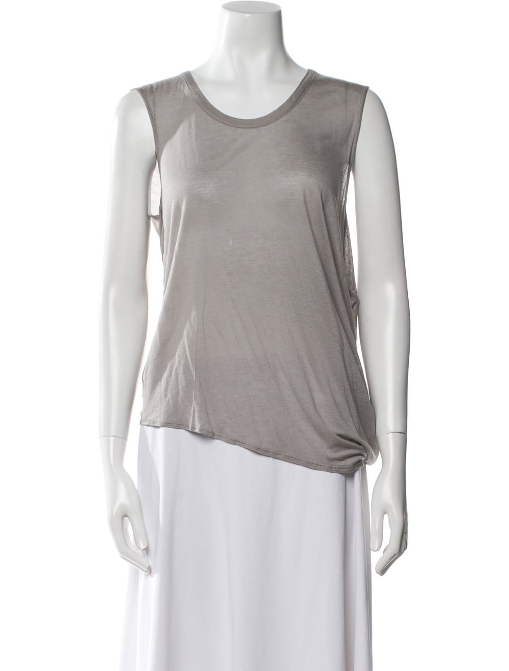 Helmut Lang Tank Top Grey Scoop Neck - image 1
