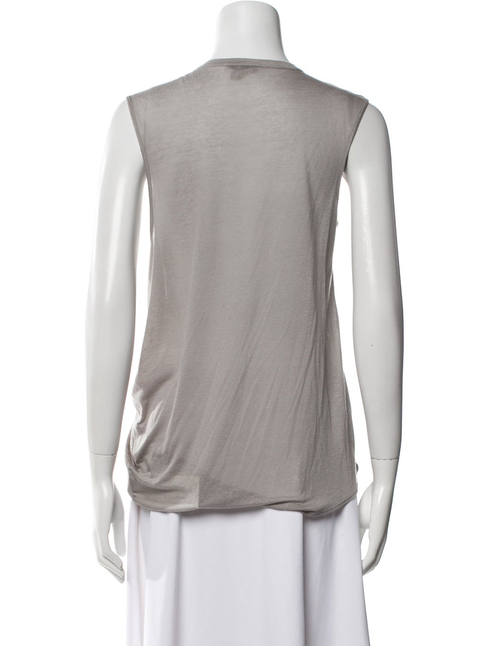 Helmut Lang Tank Top Grey Scoop Neck - image 3