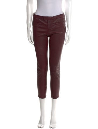 Helmut Lang Lamb Leather Skinny Leg Pants