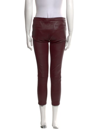 Helmut Lang Lamb Leather Skinny Leg Pants