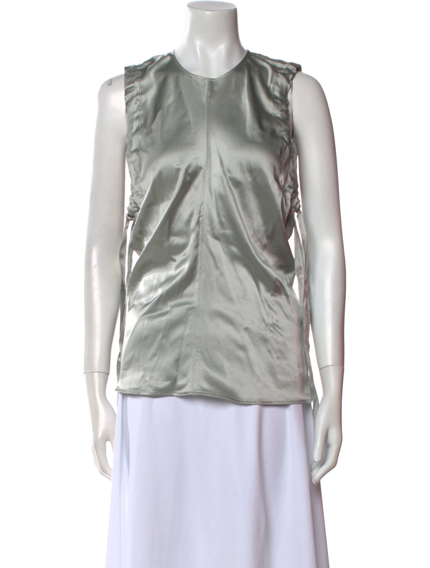 Helmut Lang Silk Crew Neck Top w/ Tags