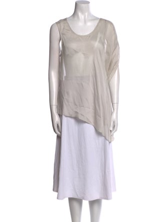 Helmut Lang Silk Scoop Neck Tunic