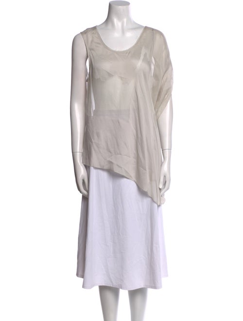 Helmut Lang Silk Scoop Neck Tunic