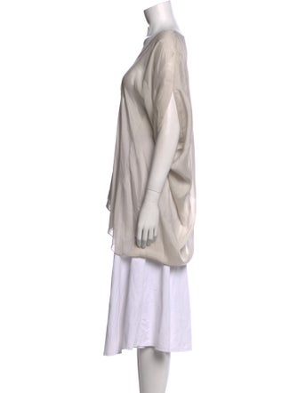 Helmut Lang Silk Scoop Neck Tunic