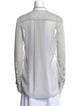 Helmut Lang V-Neck Long Sleeve Button-Up Top