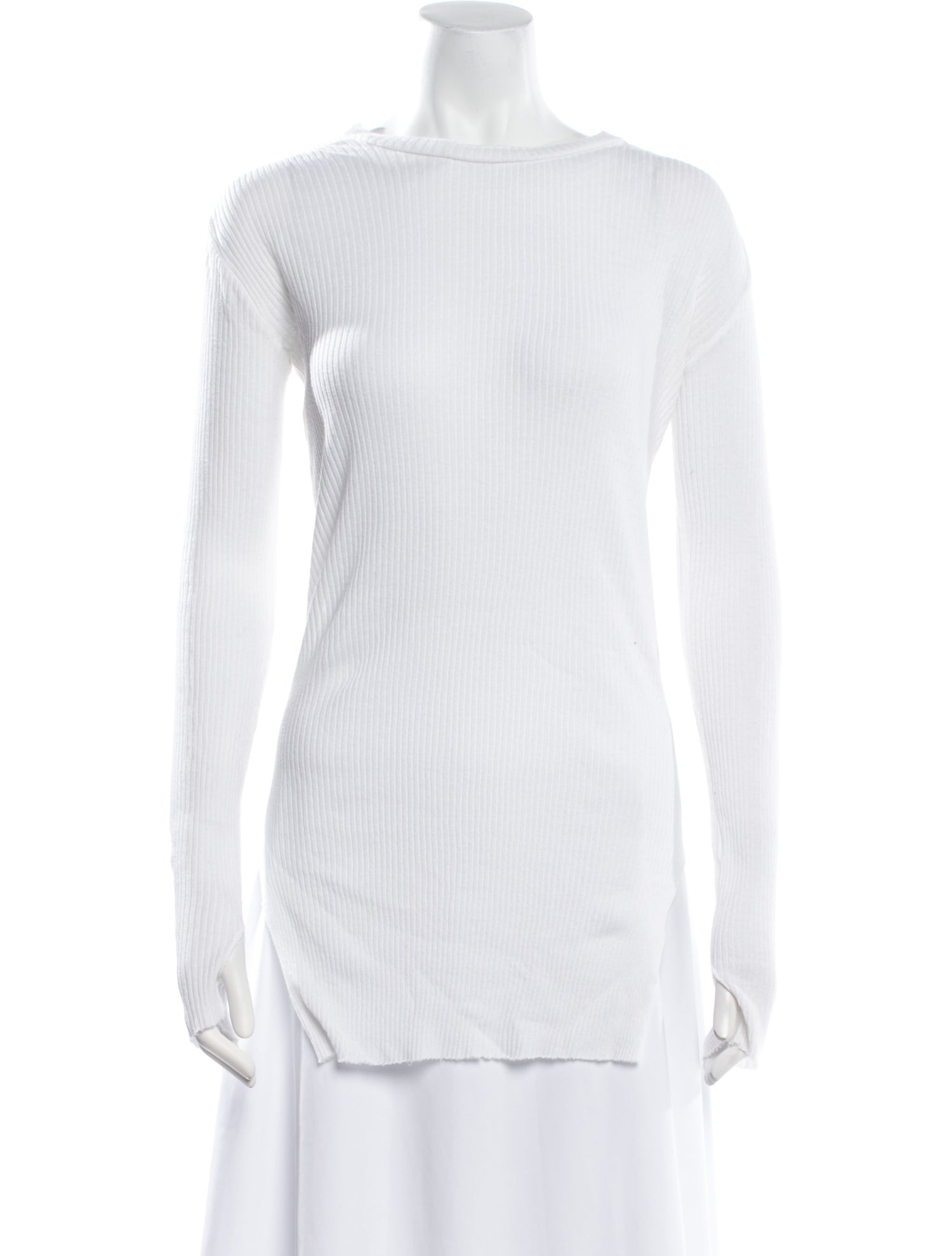 Helmut Lang Bateau Neckline Long Sleeve Tunic