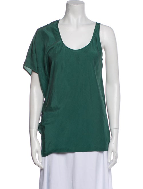 Helmut Lang Silk Scoop Neck Top