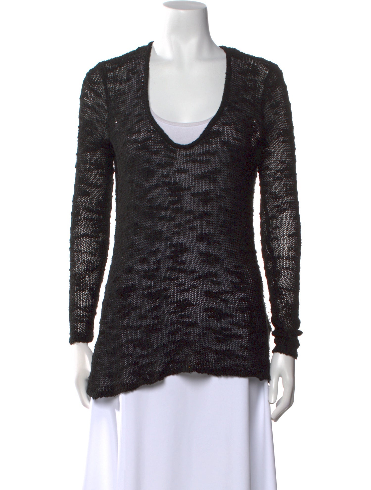 Helmut Lang Silk V-Neck Sweater