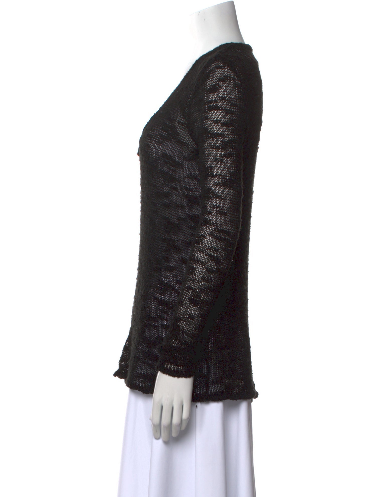 Helmut Lang Silk V-Neck Sweater