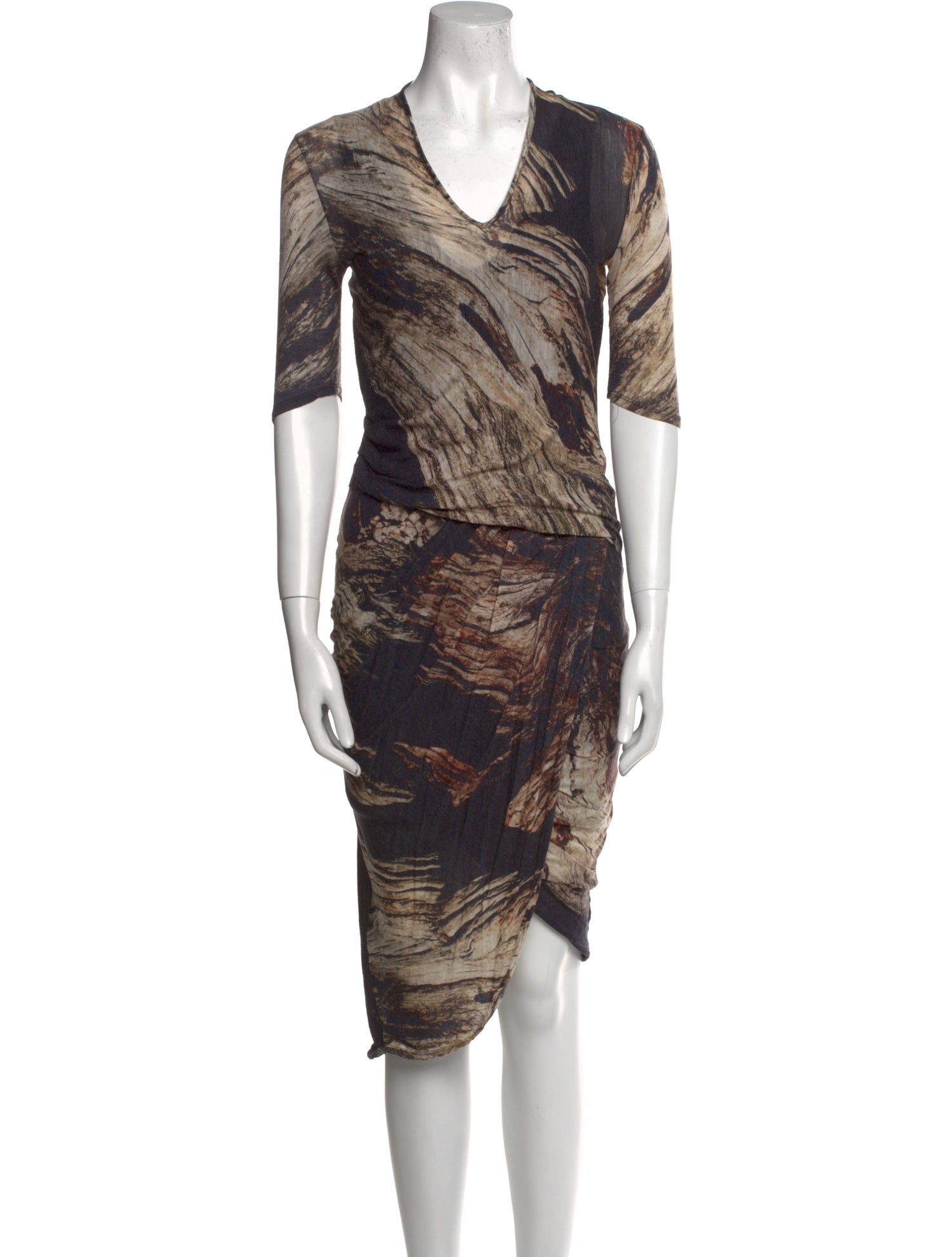 Helmut Lang Wool Midi Length Dress