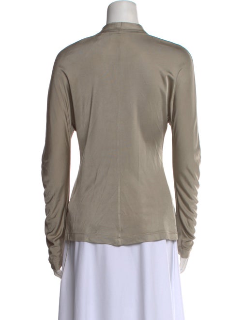 Helmut Lang V-Neck Long Sleeve Button-Up Top