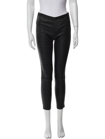 Helmut Lang Lamb Leather Skinny Leg Pants