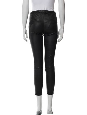 Helmut Lang Lamb Leather Skinny Leg Pants