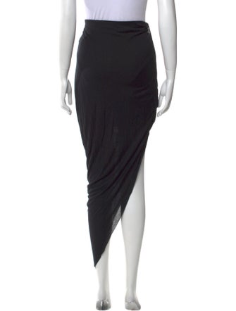 Helmut Lang Ruffle Embellishment Midi Length Skirt