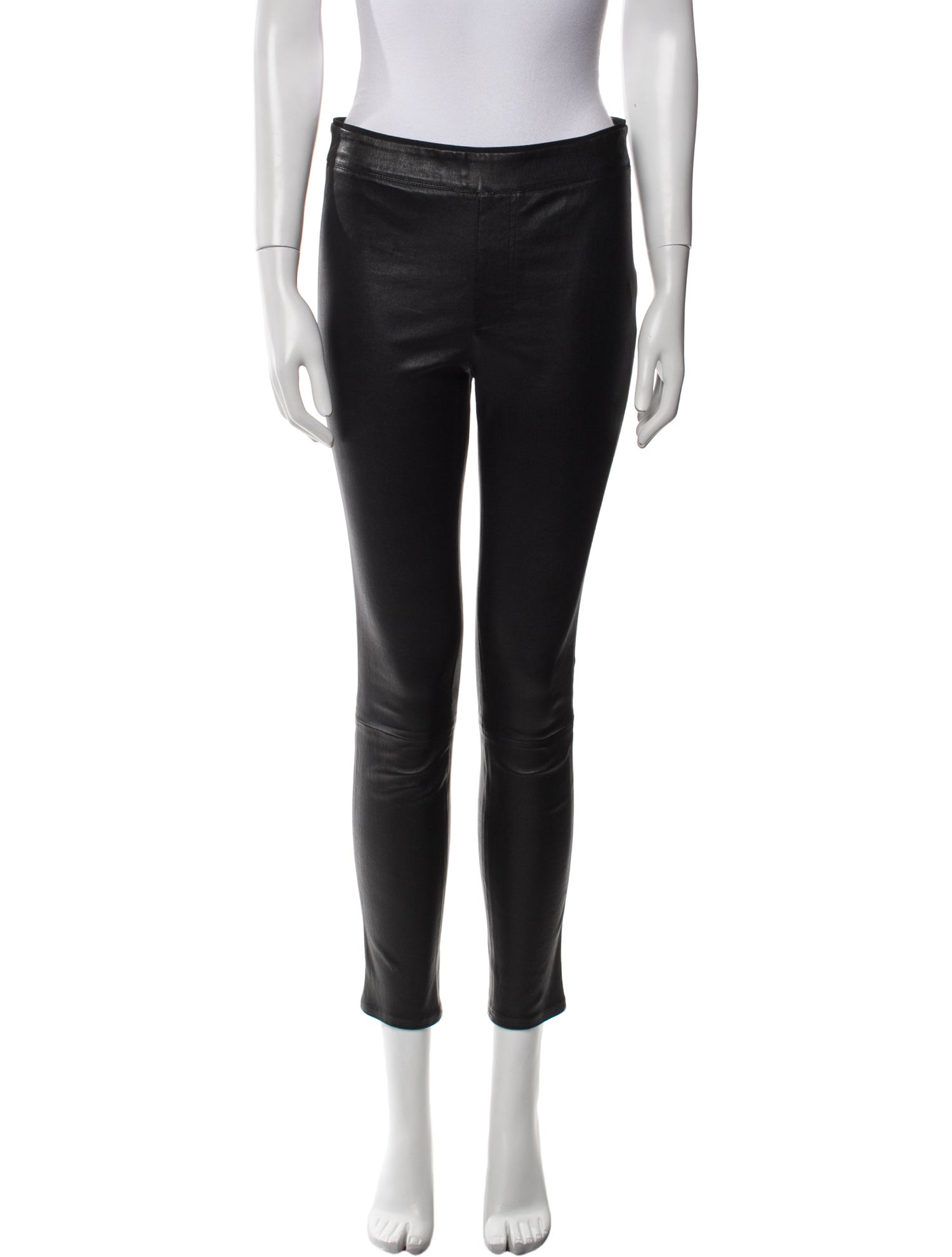 Helmut Lang Lamb Leather Skinny Leg Pants