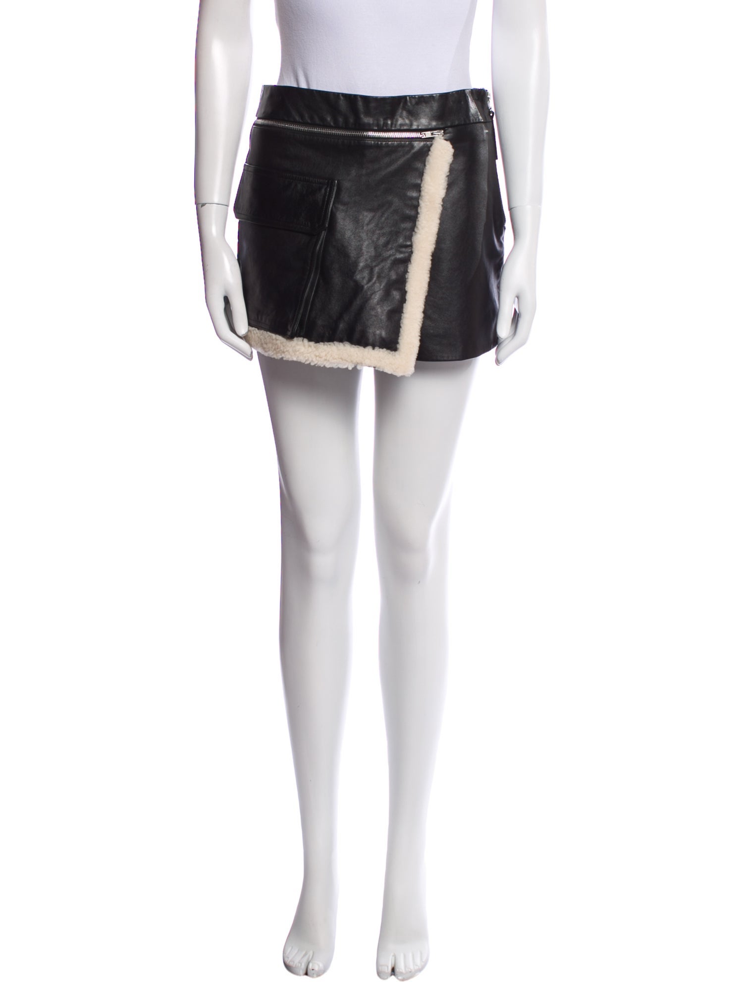 Helmut Lang Leather Mini Shorts