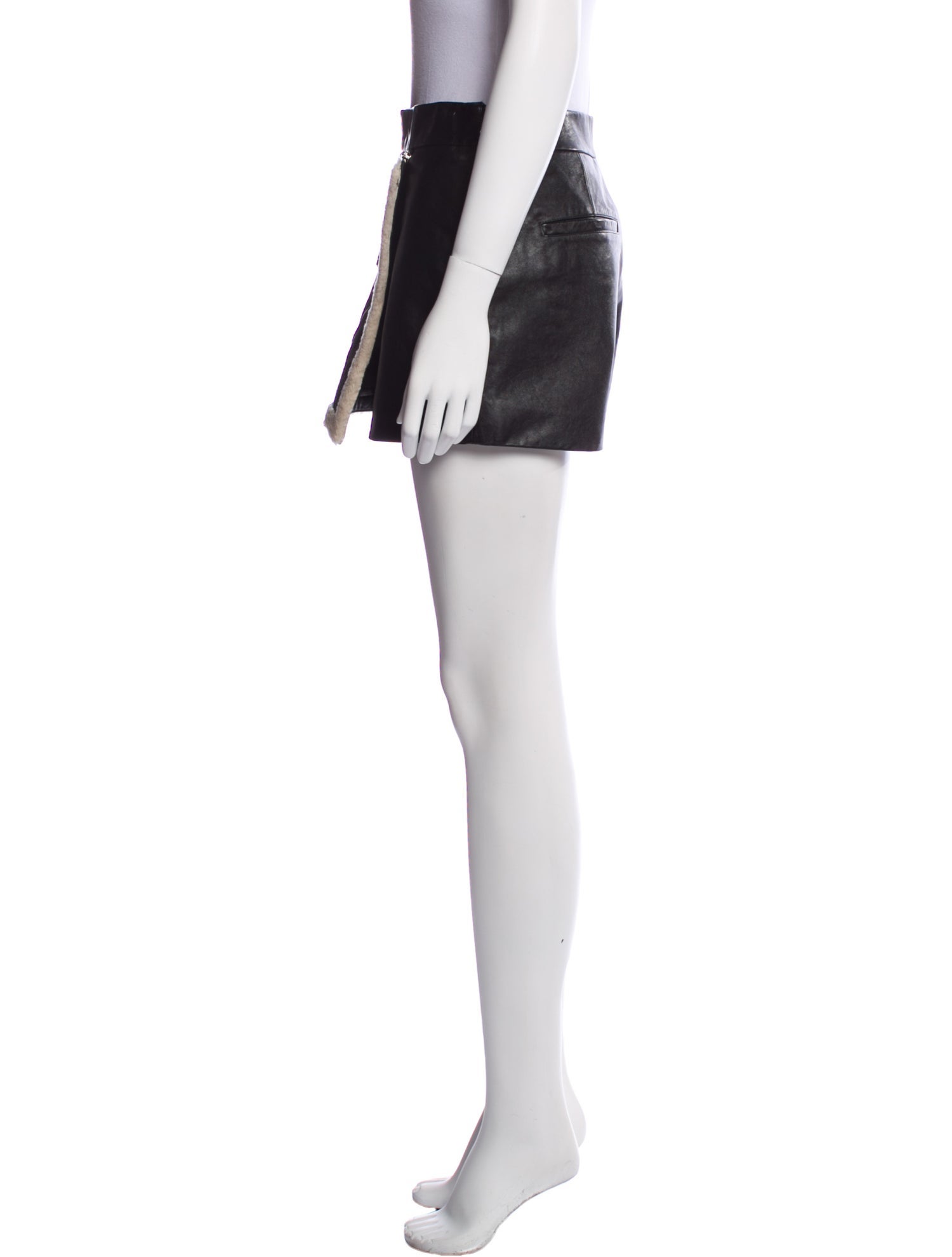 Helmut Lang Leather Mini Shorts