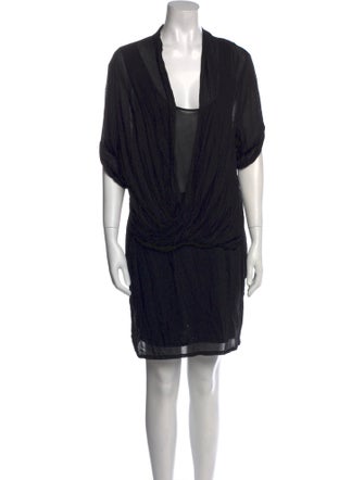 Helmut Lang V-Neck Mini Dress