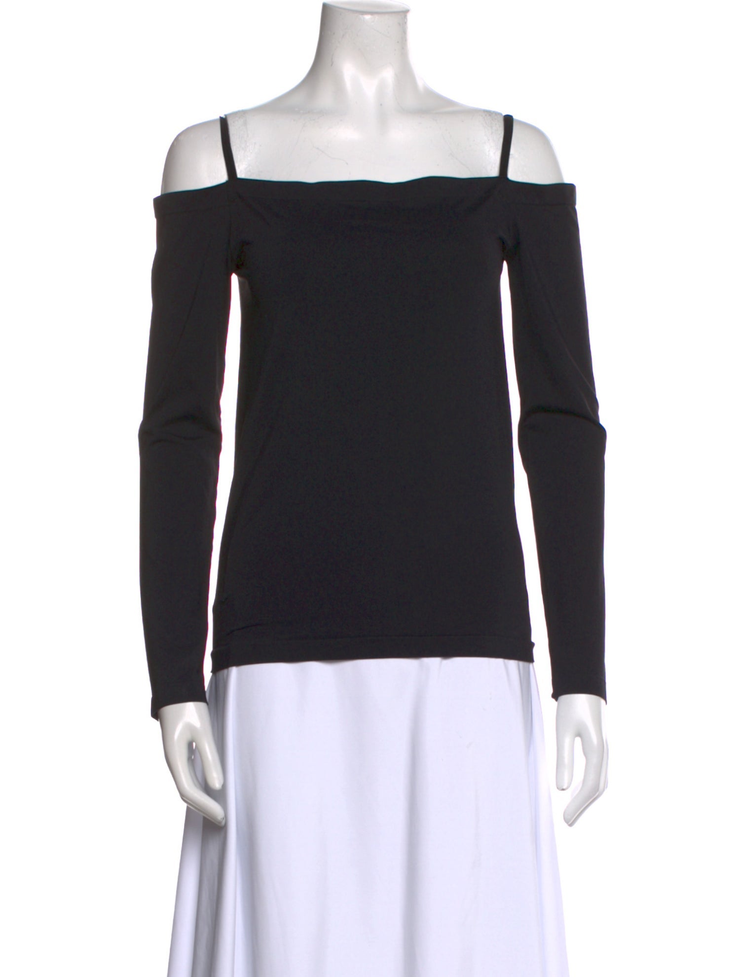 Helmut Lang Square Neckline Long Sleeve Top