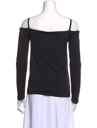 Helmut Lang Square Neckline Long Sleeve Top