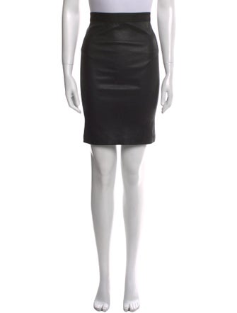 Helmut Lang Lamb Leather Knee-Length Skirt