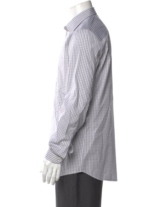 Helmut Lang Plaid Print Long Sleeve Shirt