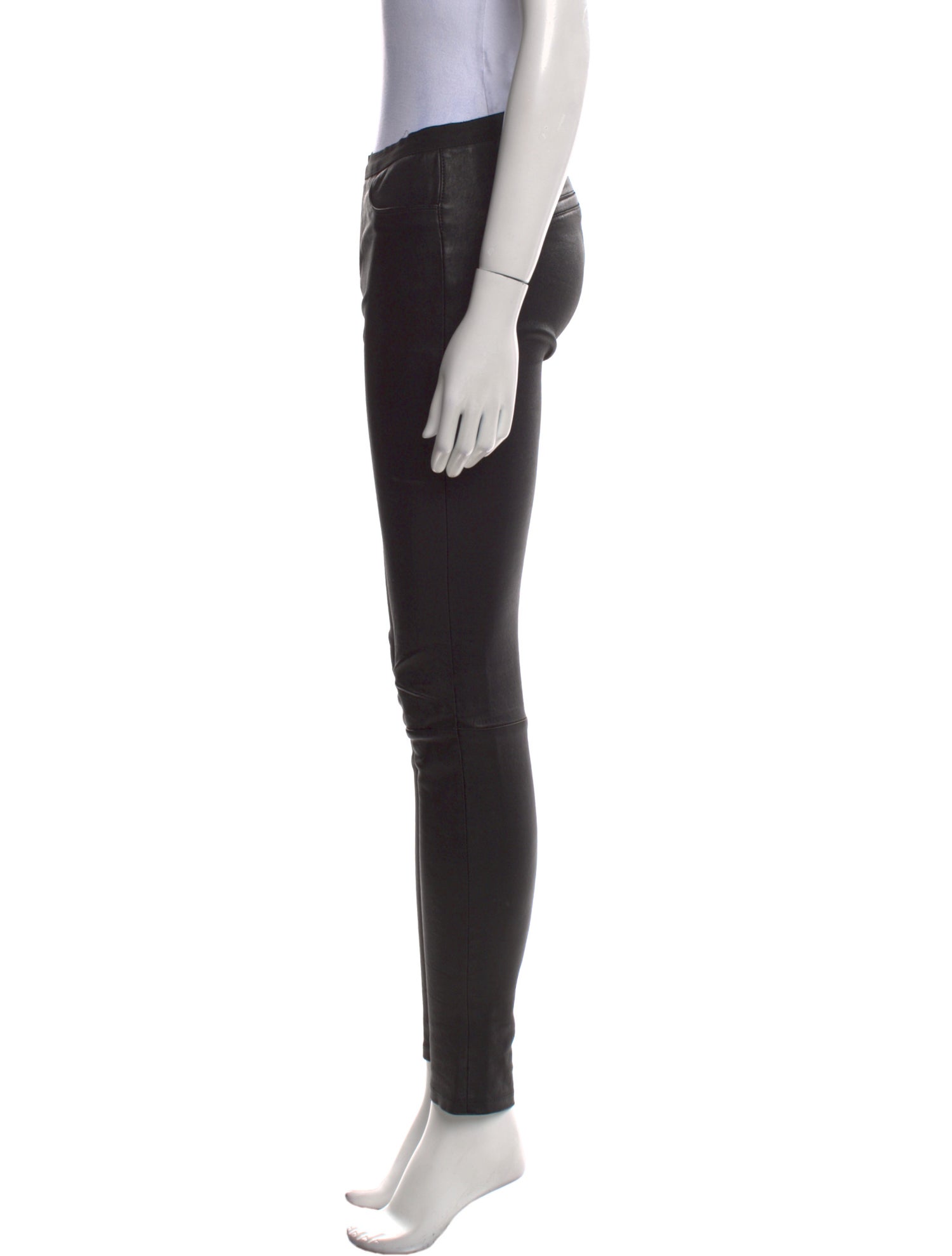 Helmut Lang Lamb Leather Skinny Leg Pants