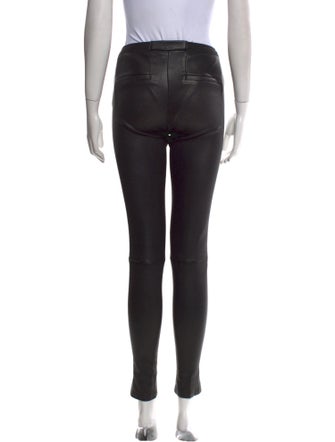 Helmut Lang Lamb Leather Skinny Leg Pants
