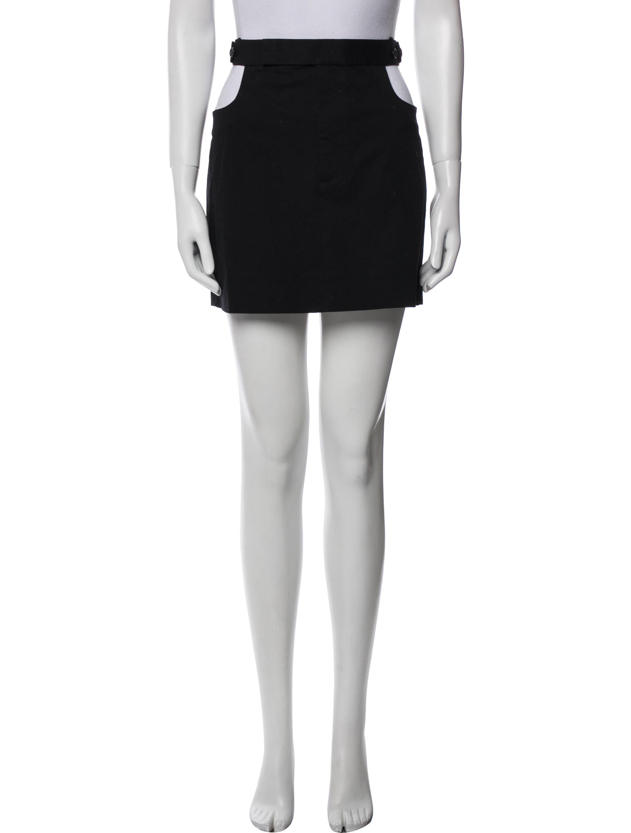 Helmut Lang Cutout Accent Mini Skirt