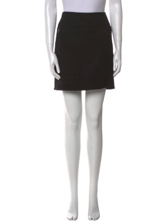 Helmut Lang Leather Trim Embellishment Mini Skirt