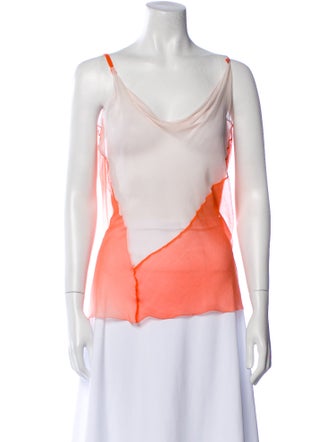 Helmut Lang Silk Cowl Neck Top