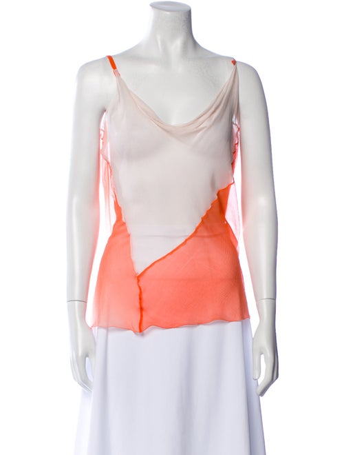 Helmut Lang Silk Cowl Neck Top