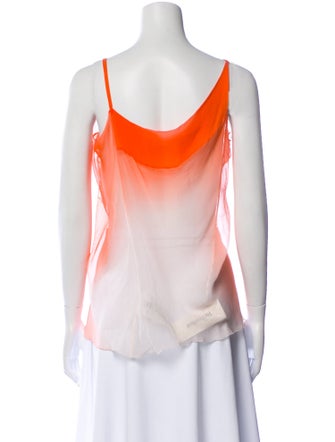 Helmut Lang Silk Cowl Neck Top
