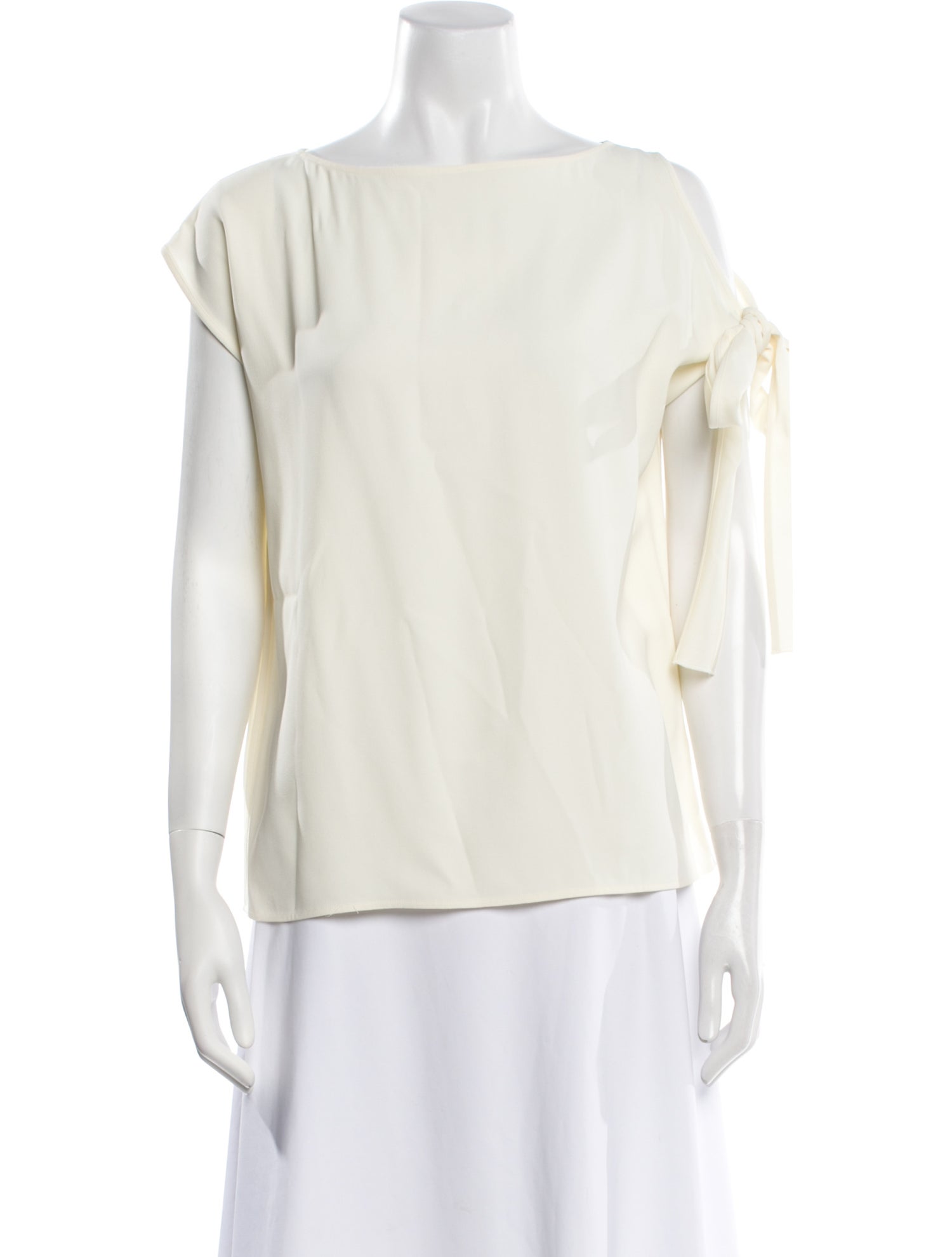 Helmut Lang Bateau Neckline Short Sleeve Blouse