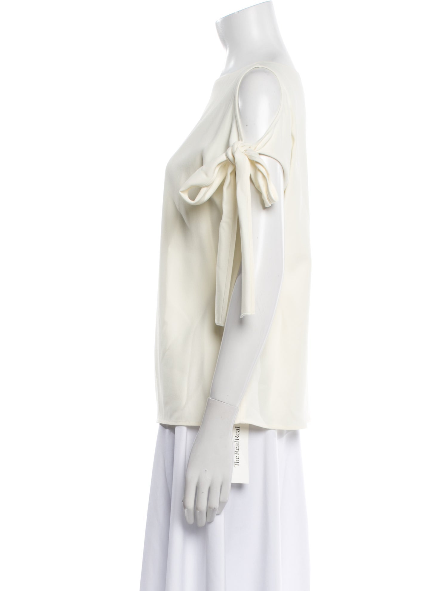 Helmut Lang Bateau Neckline Short Sleeve Blouse