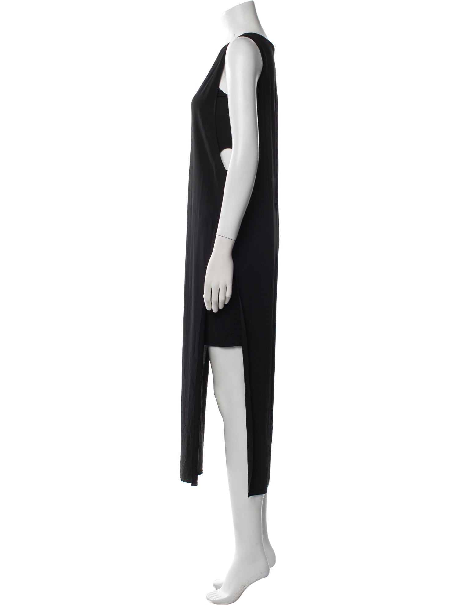 Helmut Lang Crew Neck Midi Length Dress