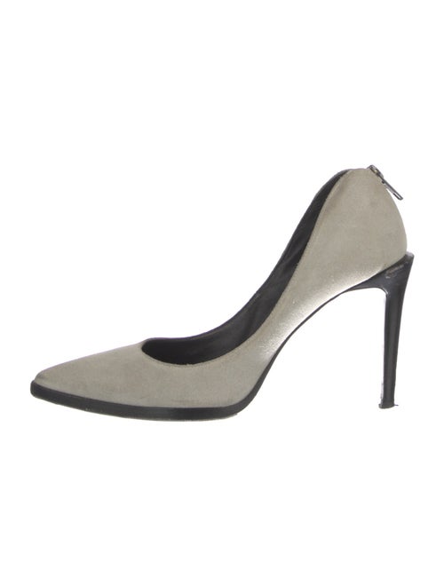 Helmut Lang Suede D'Orsay Pumps