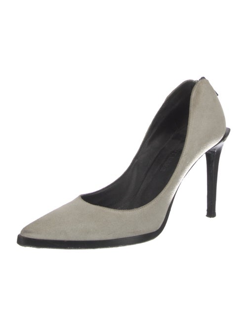 Helmut Lang Suede D'Orsay Pumps