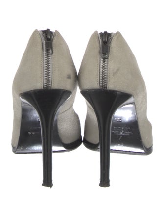 Helmut Lang Suede D'Orsay Pumps